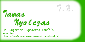 tamas nyolczas business card